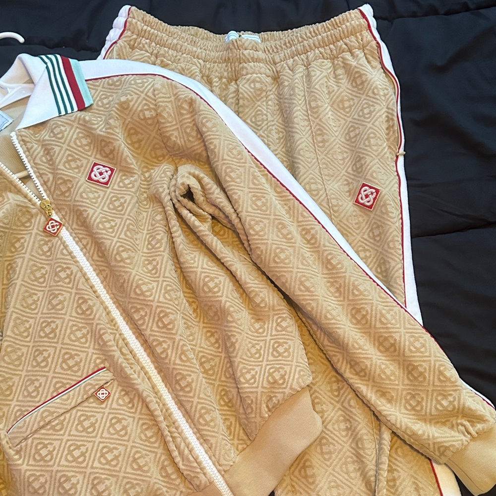 Men's Tan Track Jacket & Pants